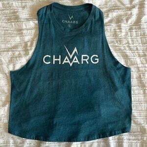 CHAARG Blue Cropped Tank Top